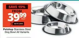Checkers Petshop Stainless Steel Dog Bowl All Variants offer