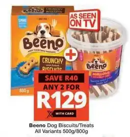 Checkers Beeno Dog Biscuits/Treats offer
