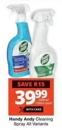 Checkers Handy Andy Cleaning Spray All Variants offer
