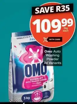 Checkers Omo Auto Washing Powder offer