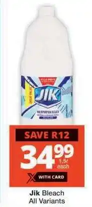 Checkers JIK BLEACH all variants offer
