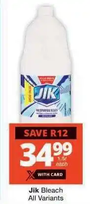 Checkers JIK BLEACH all variants offer