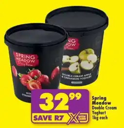 Shoprite Spring Meadow Double Cream Yoghurt 1kg each offer