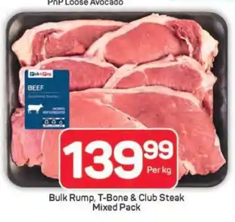Pick n Pay Hypermarket Bulk Rump, T-Bone & Club Steak Mixed Pack offer