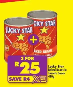 Shoprite LUCKY STAR BAKED BEANS IN TOMATO SAUCE 410g offer