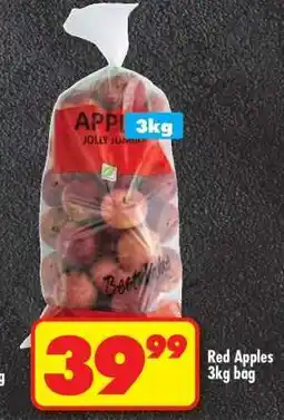 Shoprite RED APPLES 3kg bag offer