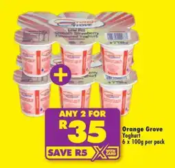 Shoprite Orange Grove Yoghurt offer
