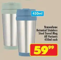 Shoprite Travelvac Botanical Stainless Steel Travel Mug offer
