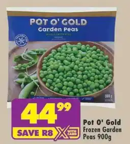 Shoprite Pot O' Gold Frozen Garden Peas 900g offer