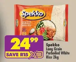 Shoprite Spekko Long Grain Parboiled White Rice 2kg offer
