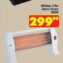 Shoprite Ottimo 3-Bar Quartz Heater 800W offer