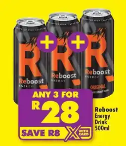 Shoprite REBOOST ENERGY DRINK 500ml offer