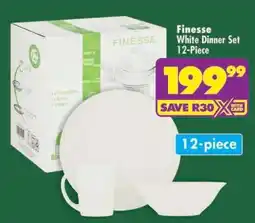 Shoprite Finesse White Dinner Set 12-Piece offer