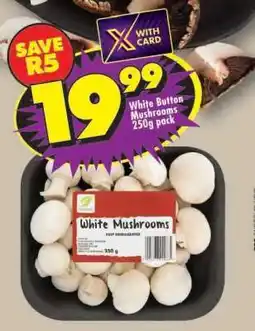 Shoprite White Button Mushrooms 250g pack offer