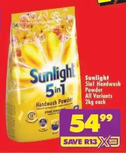 Shoprite SUNLIGHT 5in1 HANDWASH POWDER offer