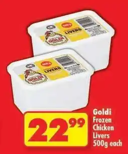 Shoprite GOLDI FROZEN CHICKEN LIVERS offer