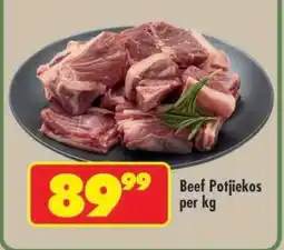 Shoprite BEEF POTJIEKOS per kg offer