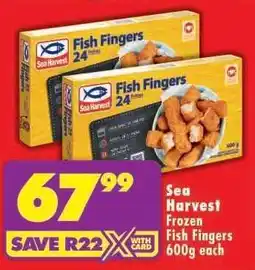 Shoprite Sea Harvest Frozen Fish Fingers 600g each offer
