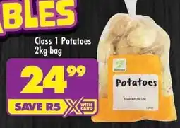 Shoprite CLASS 1 POTATOES 2kg bag offer