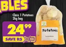 Shoprite CLASS 1 POTATOES 2kg bag offer
