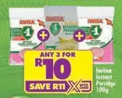 Shoprite IWISA INSTANT PORRIDGE 100g offer
