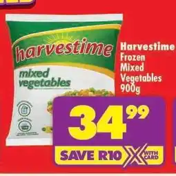 Shoprite HARVESTIME FROZEN MIXED VEGETABLES 900g offer