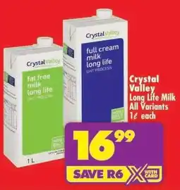 Shoprite CRYSTAL VALLEY LONG LIFE MILK offer