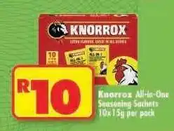 Shoprite KNORROX ALL-IN-ONE SEASONING SACHETS 10x15g per pack offer
