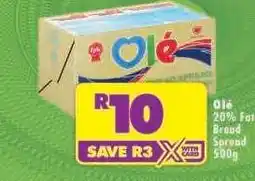 Shoprite OLÉ 20% FAT BREAD SPREAD 500g offer