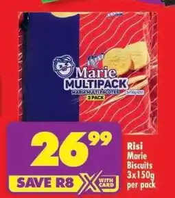 Shoprite RISI MARIE BISCUITS 3x150g per pack offer