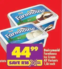Shoprite DAIRYMAID FARMHOUSE ICE CREAM offer