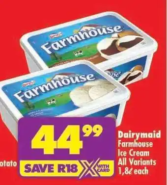 Shoprite DAIRYMAID FARMHOUSE ICE CREAM offer