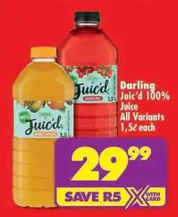 Shoprite Darling Juic'd 100% Juice offer