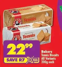 Shoprite Bakers Tennis Biscuits offer