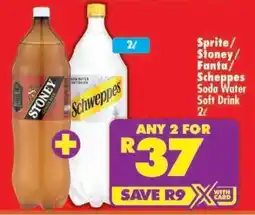 Shoprite Sprite/Stoney/Fanta/Scheppes Soda Water Soft Drink 2ℓ offer