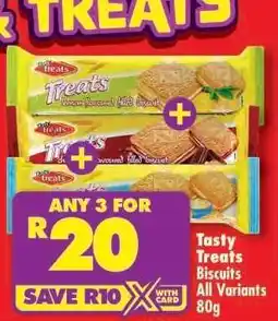 Shoprite TASTY TREATS BISCUITS all variants 80g offer
