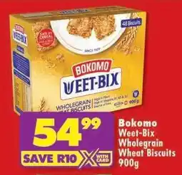 Shoprite Bokomo Weet-Bix Wholegrain Wheat Biscuits 900g offer