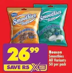 Shoprite Beacon Smoothies All Variants 50 per pack offer
