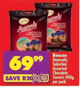 Shoprite Beacon Heavenly Selection Assorted Chocolate Sweets 400g per pack offer