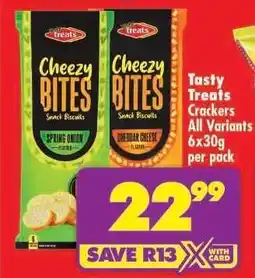 Shoprite Tasty Treats Crackers All Variants 6x30g per pack offer