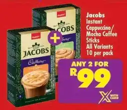 Shoprite Jacobs Instant Cappuccino/Mocha Coffee Sticks offer