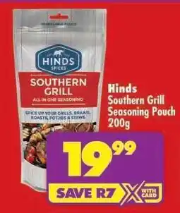 Shoprite Hinds Southern Grill Seasoning Pouch 200g offer