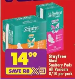 Shoprite Stayfree Maxi offer