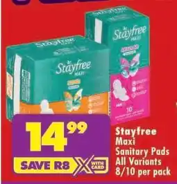 Shoprite Stayfree Maxi offer