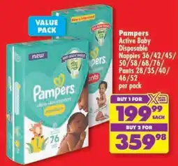 Shoprite Pampers Active Baby Disposable offer