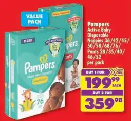 Shoprite Pampers Active Baby Disposable offer