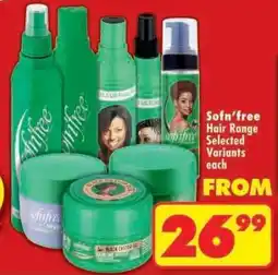 Shoprite Sofn'free Hair Range offer