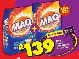 Shoprite MAQ Regular Hand Washing Powder 2kg offer