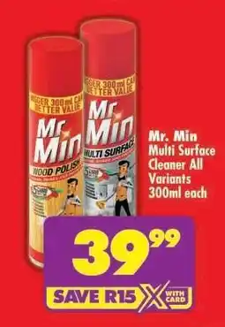 Shoprite Mr. Min Multi Surface Cleaner All Variants 300ml each offer