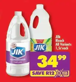 Shoprite Jik Bleach All Variants 1,5ℓ offer